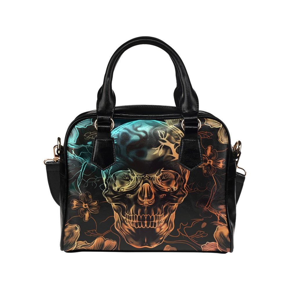 Ink Skulls Shoulder Handbag