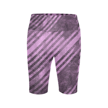 Fading Purple Stripes Workout Half Tights