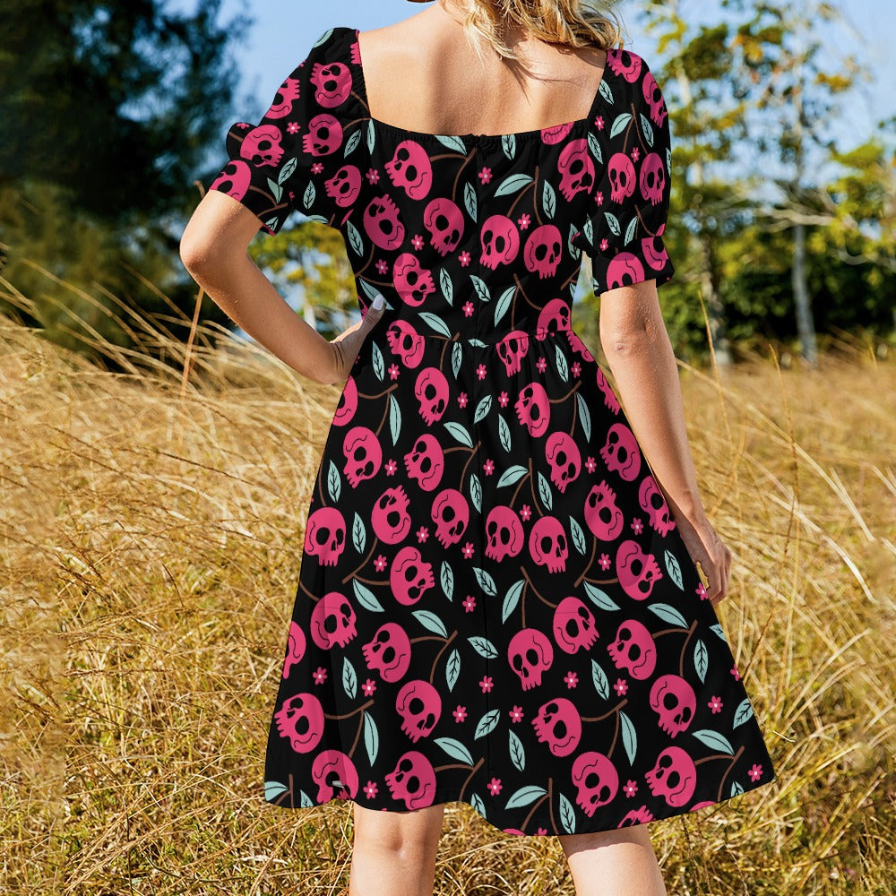 Cherry Skulls Sweetheart Dress