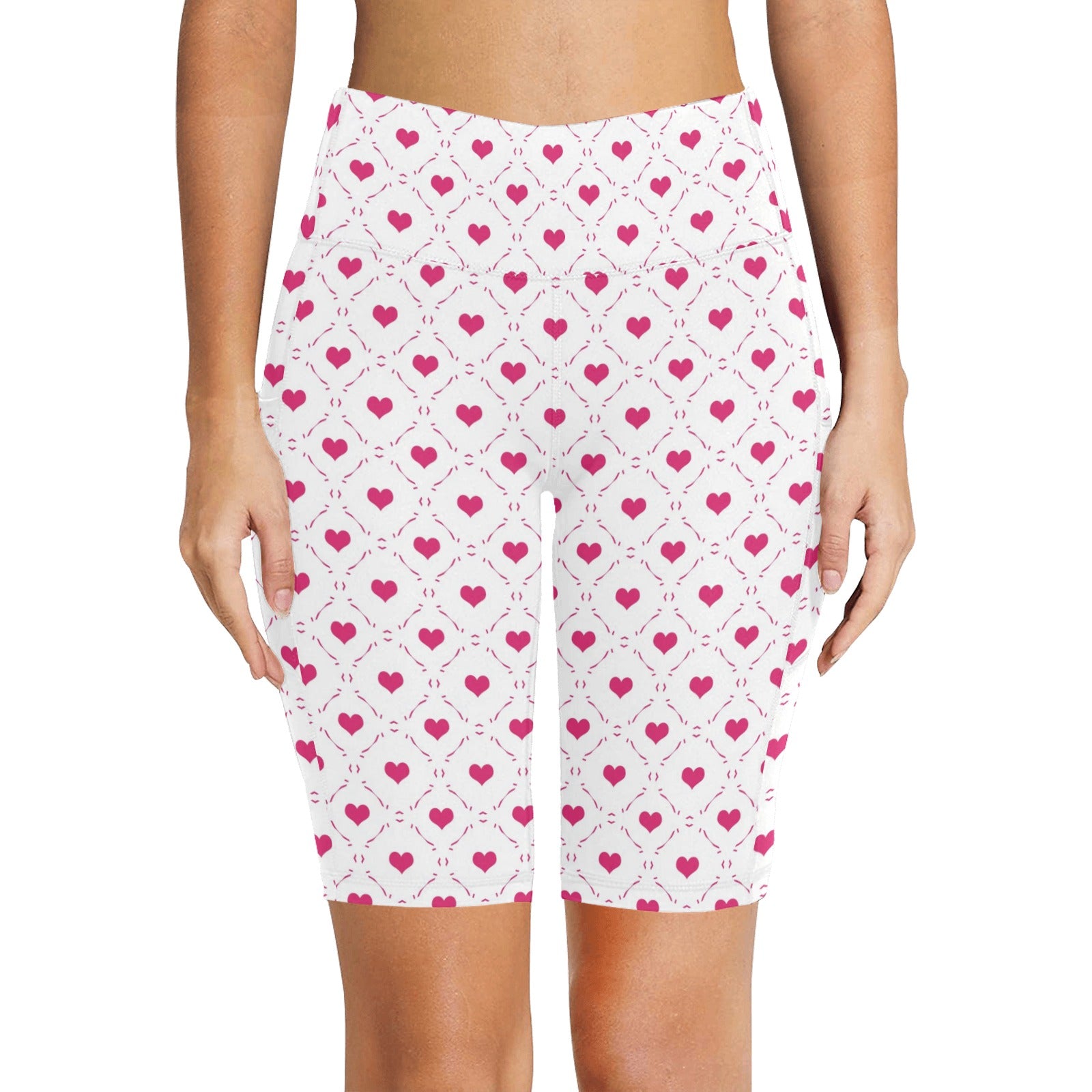 Pink Hearts Workout Half Tights