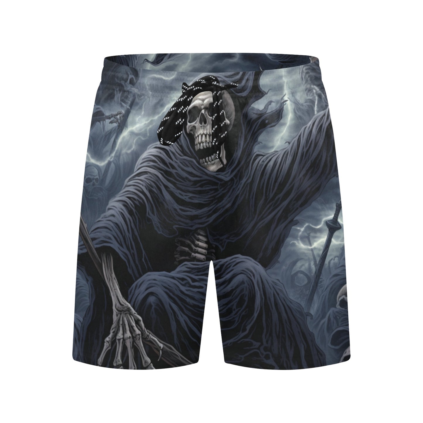 Lightning Grim Reaper Beach Shorts