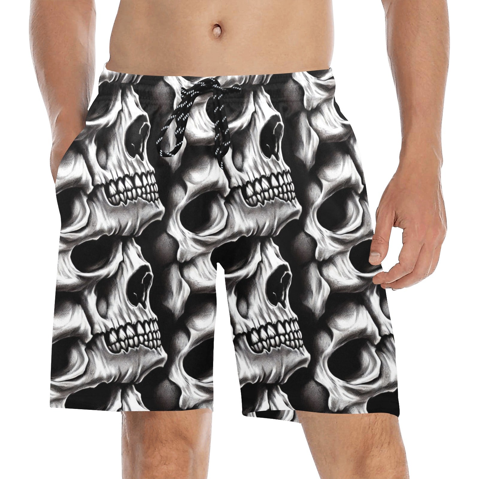 Skull Faces Beach Shorts