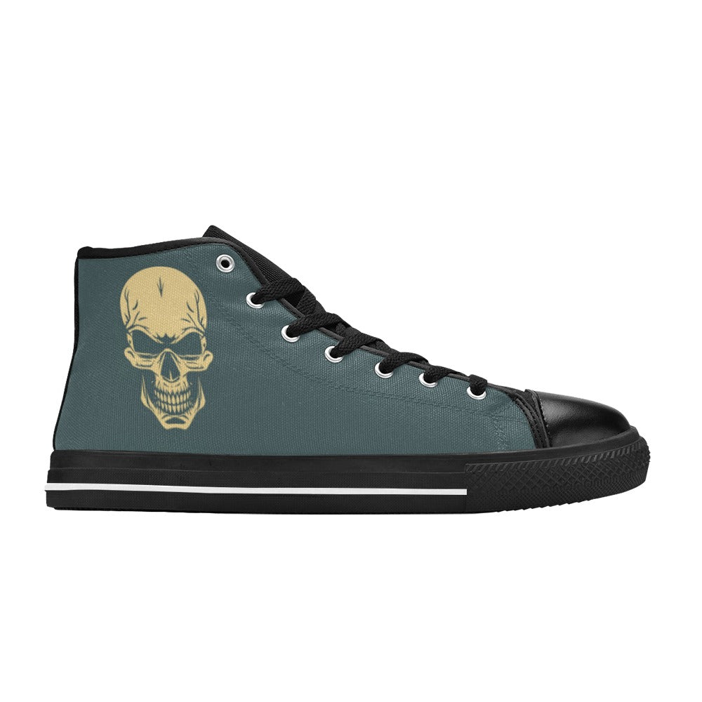 Smiling Skull Aquila High Top Canvas Shoes