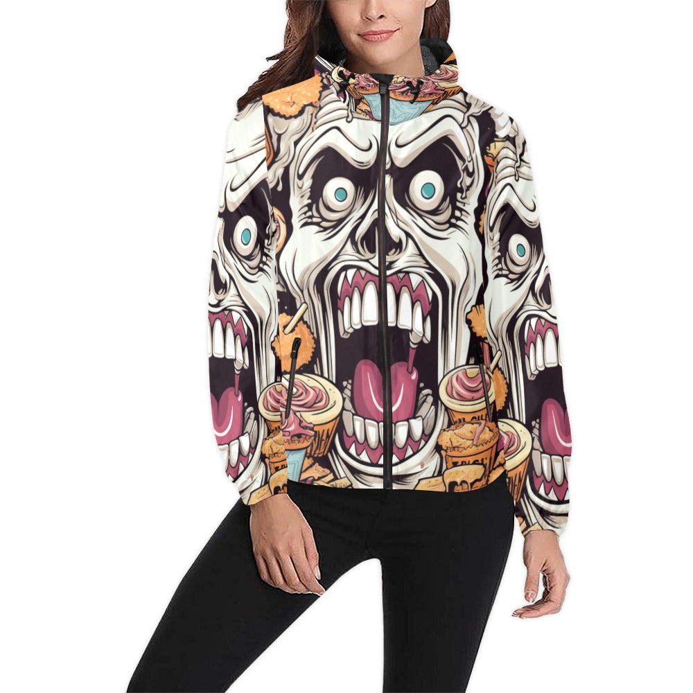 Snack time Skull Hooded Windbreaker