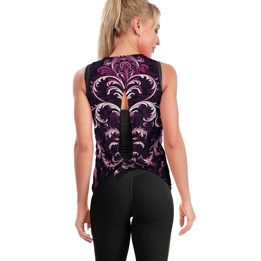 Gothic Purple Sweat-Absorbing Comfortable Yoga Vest