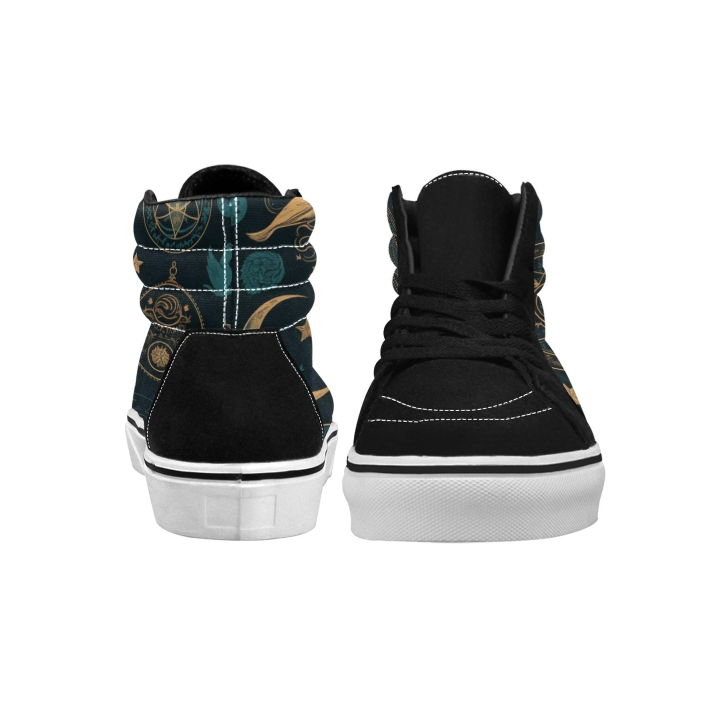 Mystic Gothic Symbols High Top Canvas Shoes