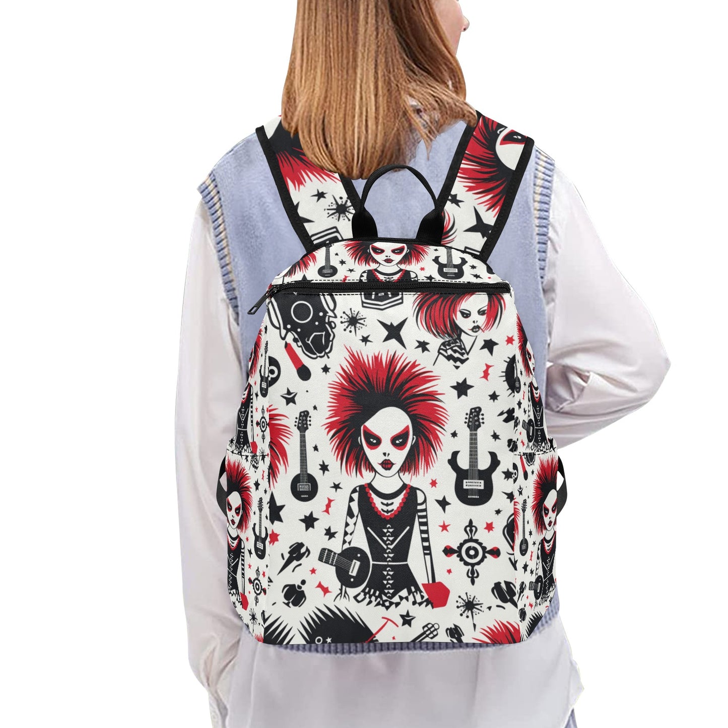 Punk Rock Girl Lightweight Casual Backpack