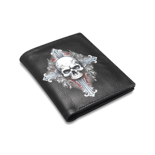 Skull And Cross Leather Wallet