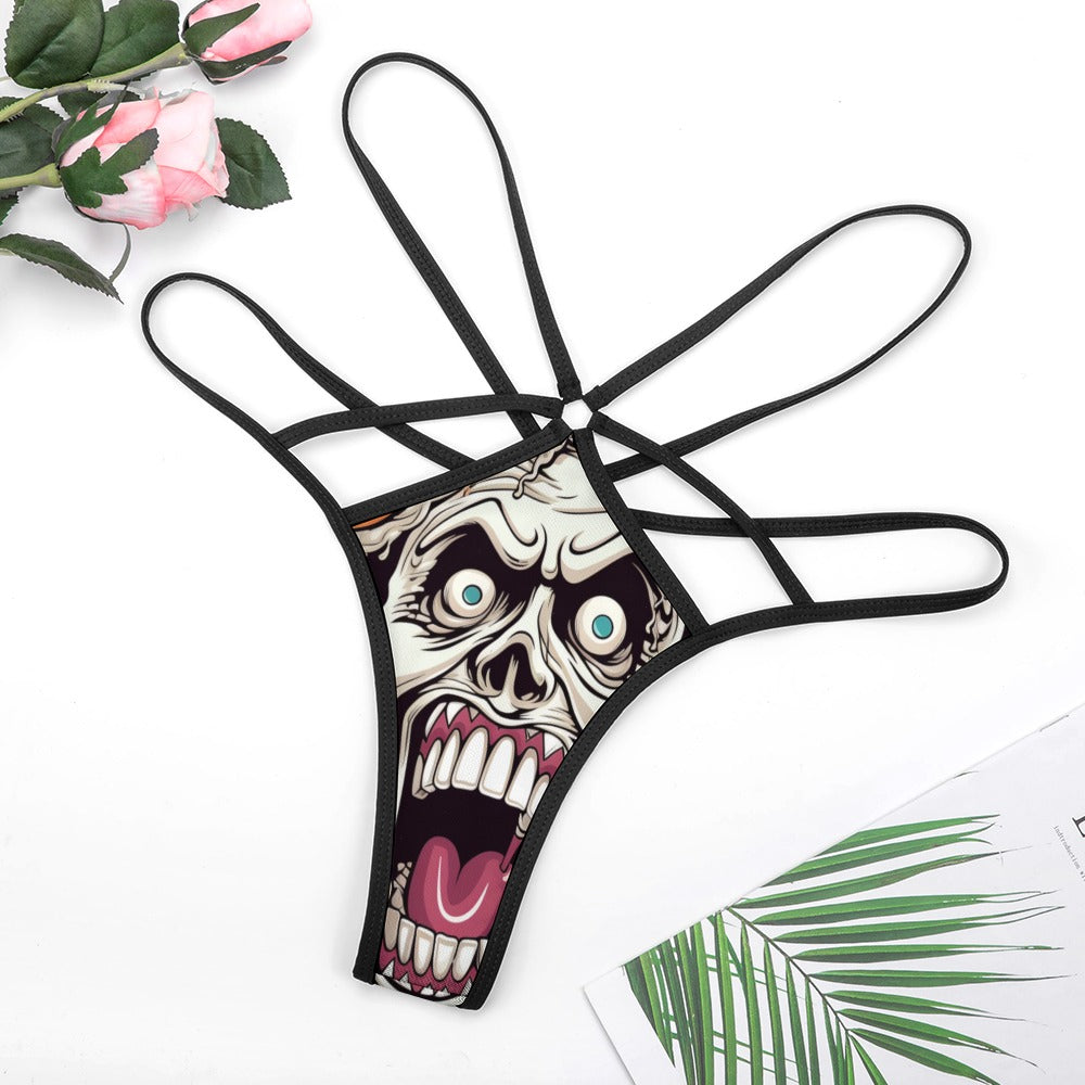 Snack Time Skull T-back Thong