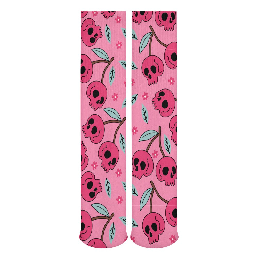 Cherry Skulls Breathable Stockings (5 Pack)