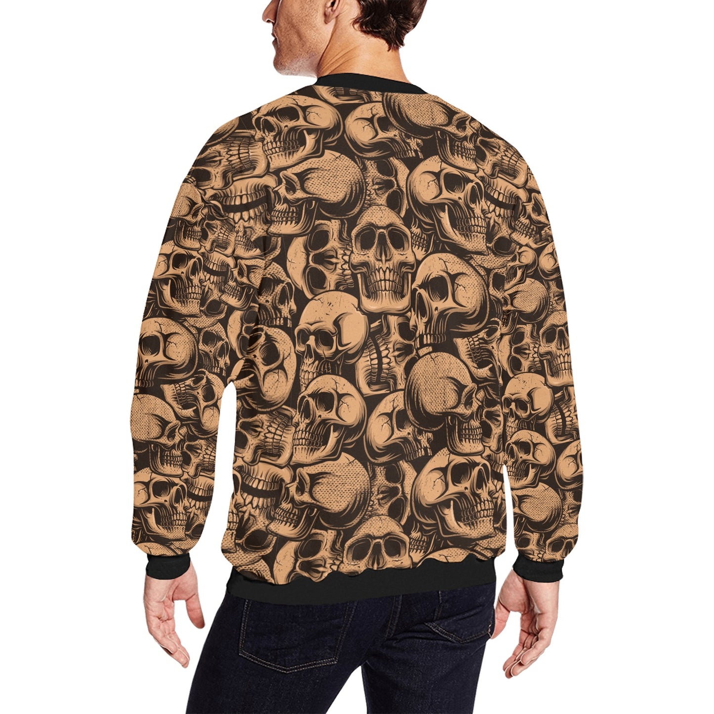 Bronze Skulls Men's Crew Neck Sweatshirt