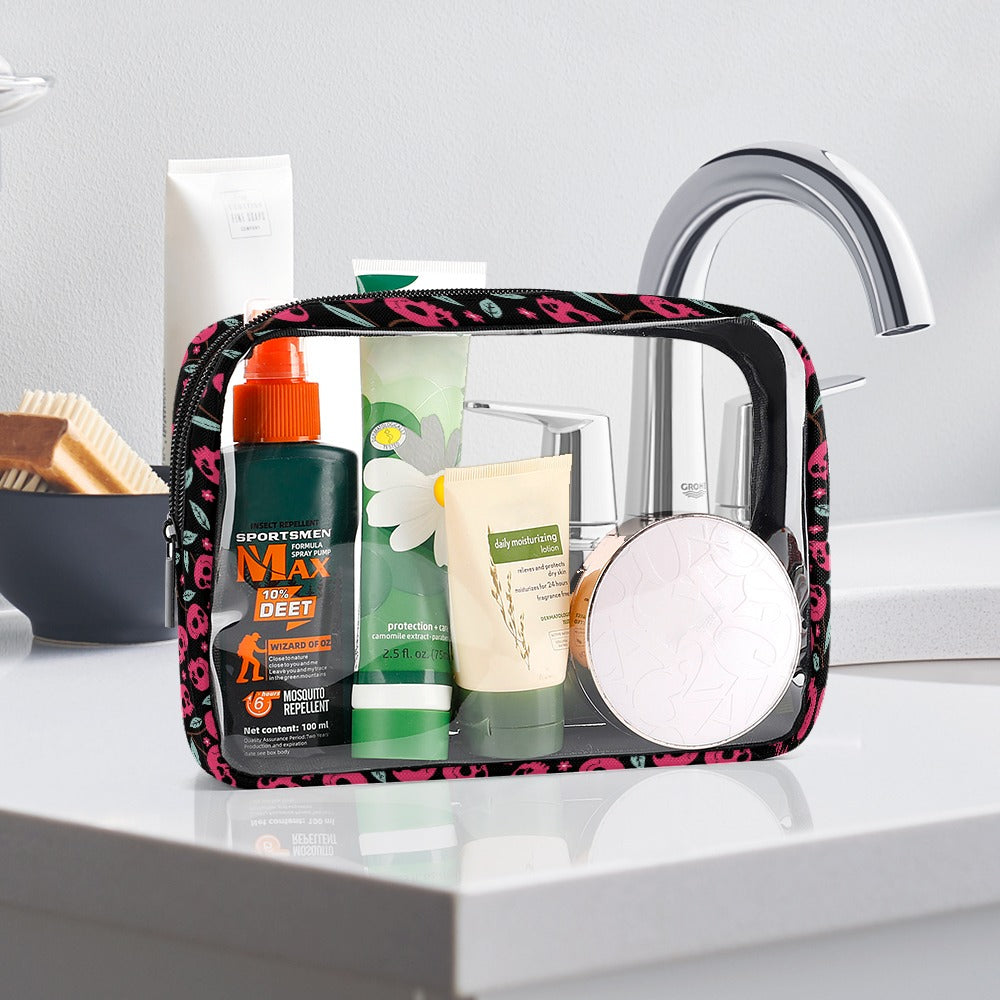 Cherry Skulls Transparent Storage Bag Five in One