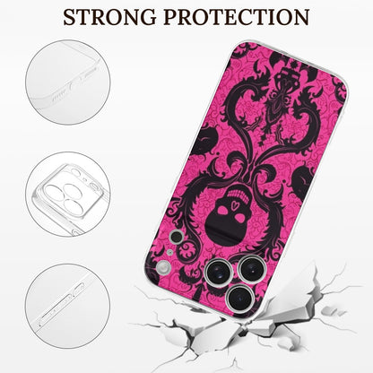 Gothic Pink and Black Skull Apple iPhone 17 Series TPU Phone Case