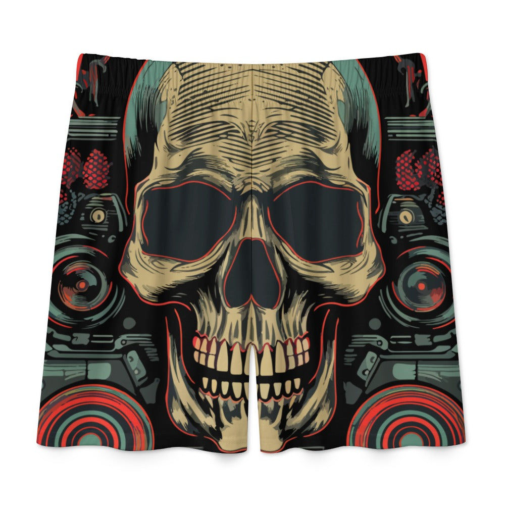 Skull Beats Ice Silk Pajama Shorts