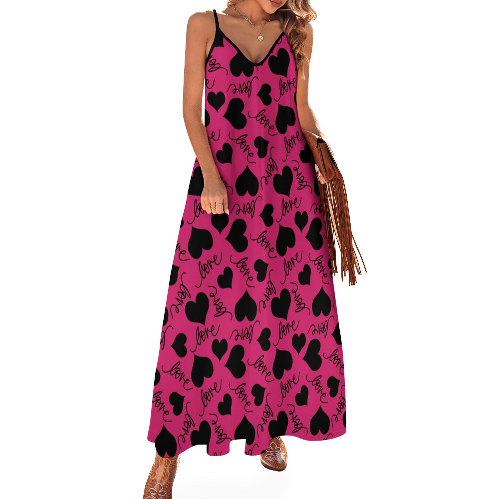 Hearts And Love Sling Ankle Long Dress