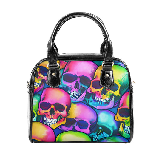 Multi-Colored Skull head Shoulder Handbag