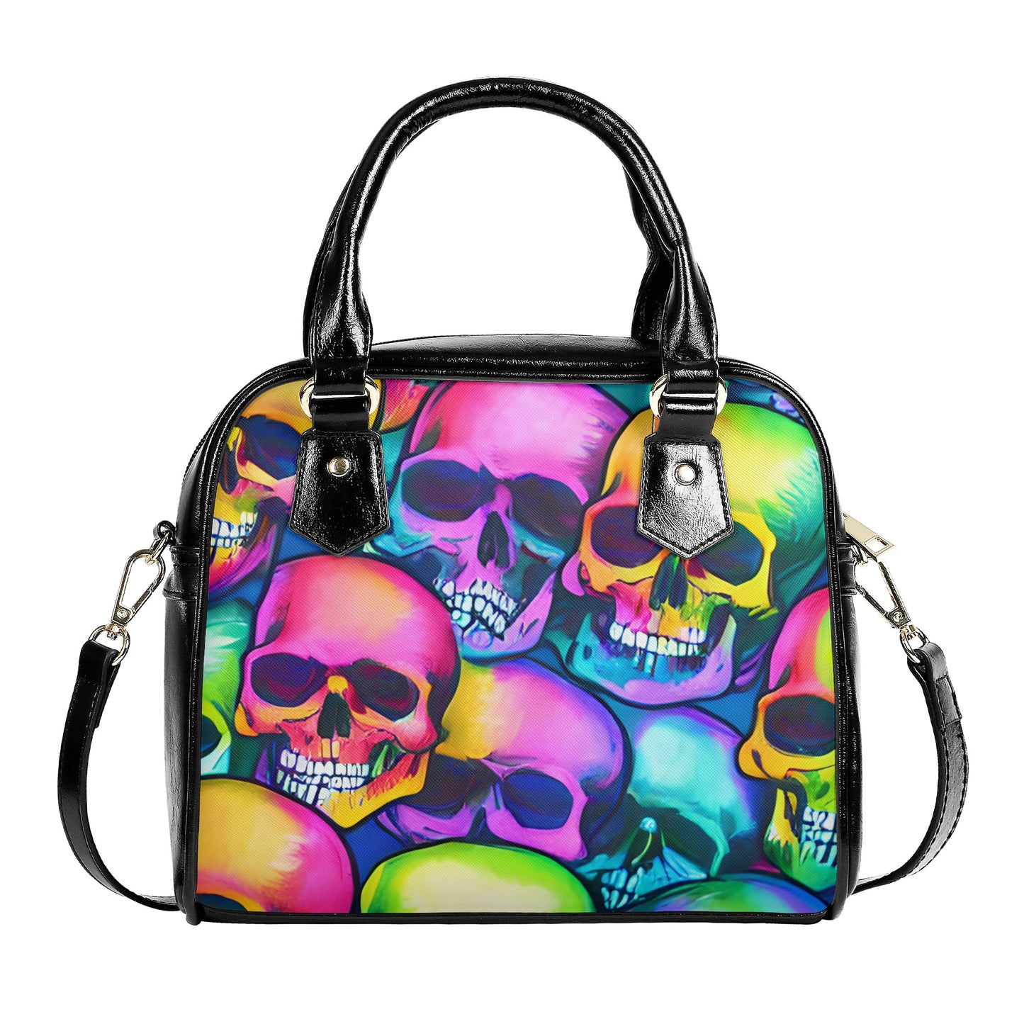 Multi-Colored Skull head Shoulder Handbag