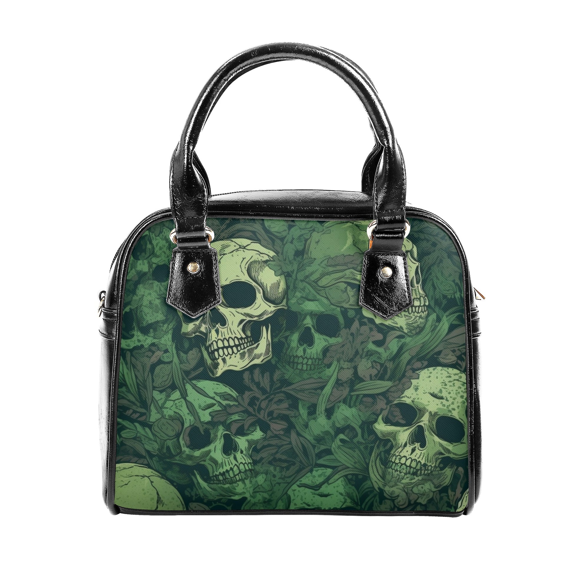 Green Skull Shoulder Handbag