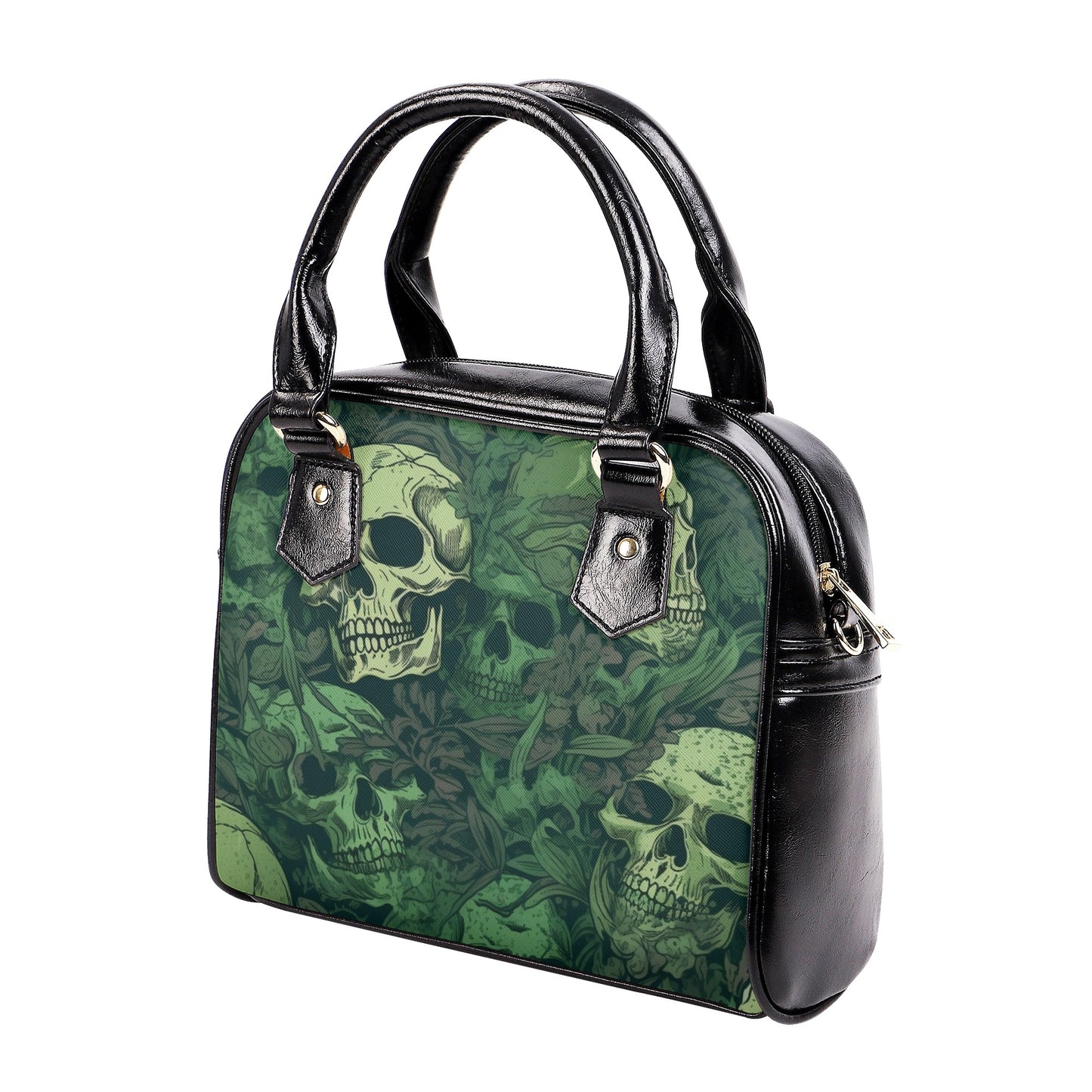 Green Skull Shoulder Handbag