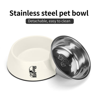 Bad To The Bone Pet Food Bowl