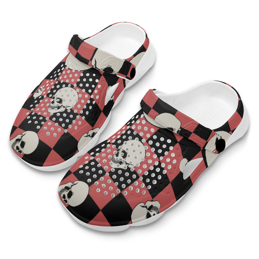 Skulls And Checkers Hollow Out Clogs