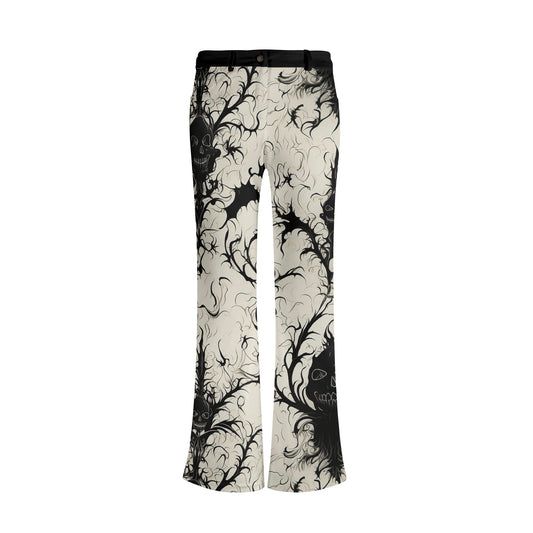 Black And White Gothic Flare Pants