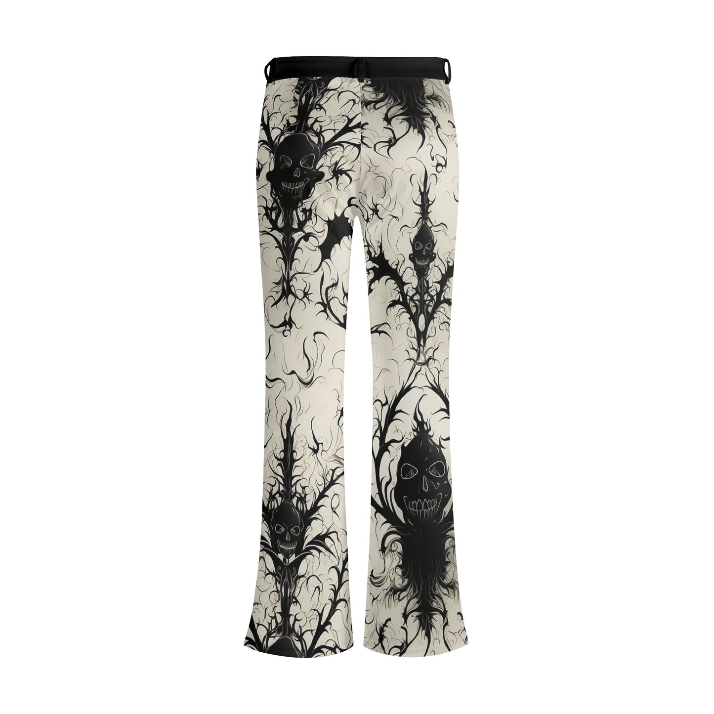 Black And White Gothic Flare Pants