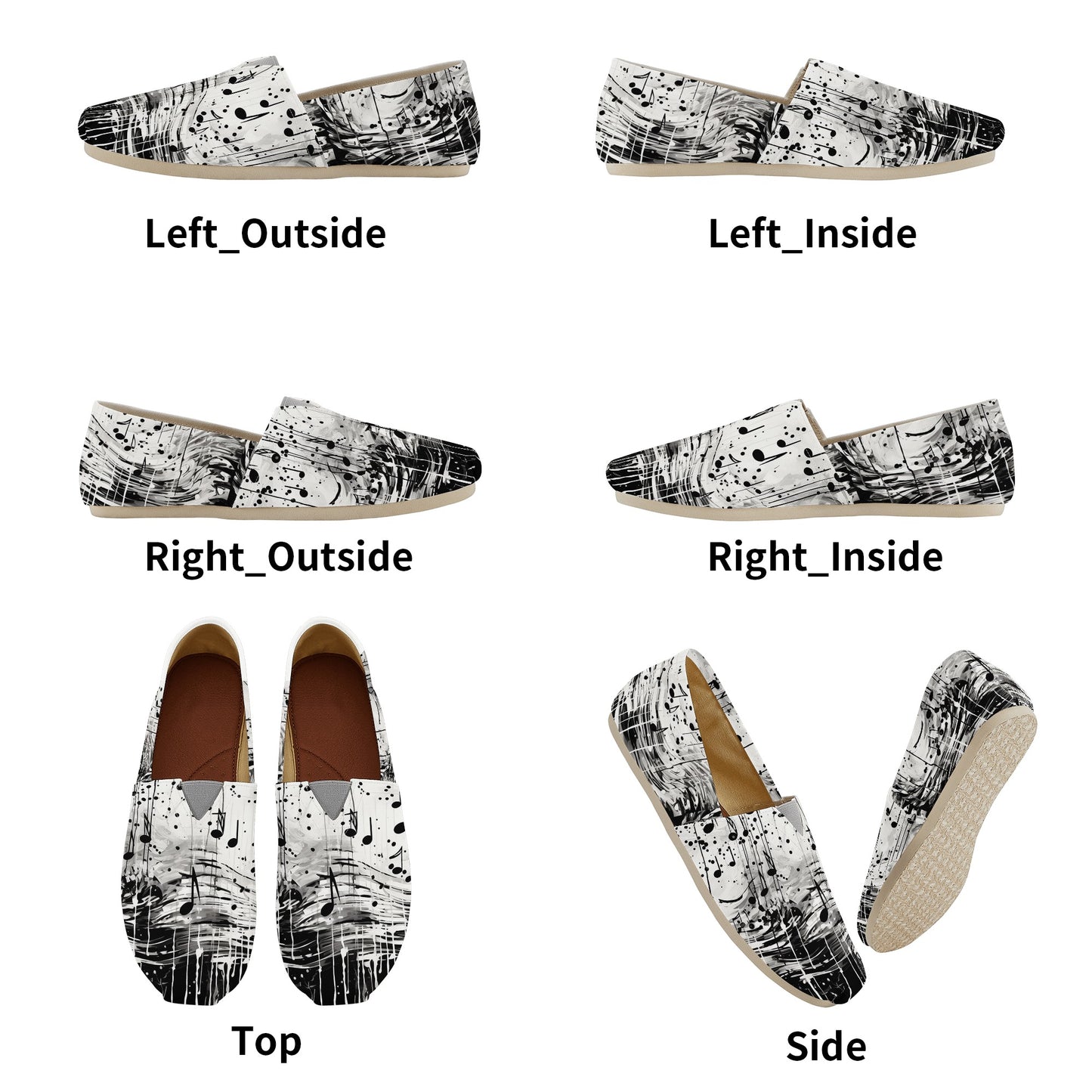 Music Notes Casual Shoes