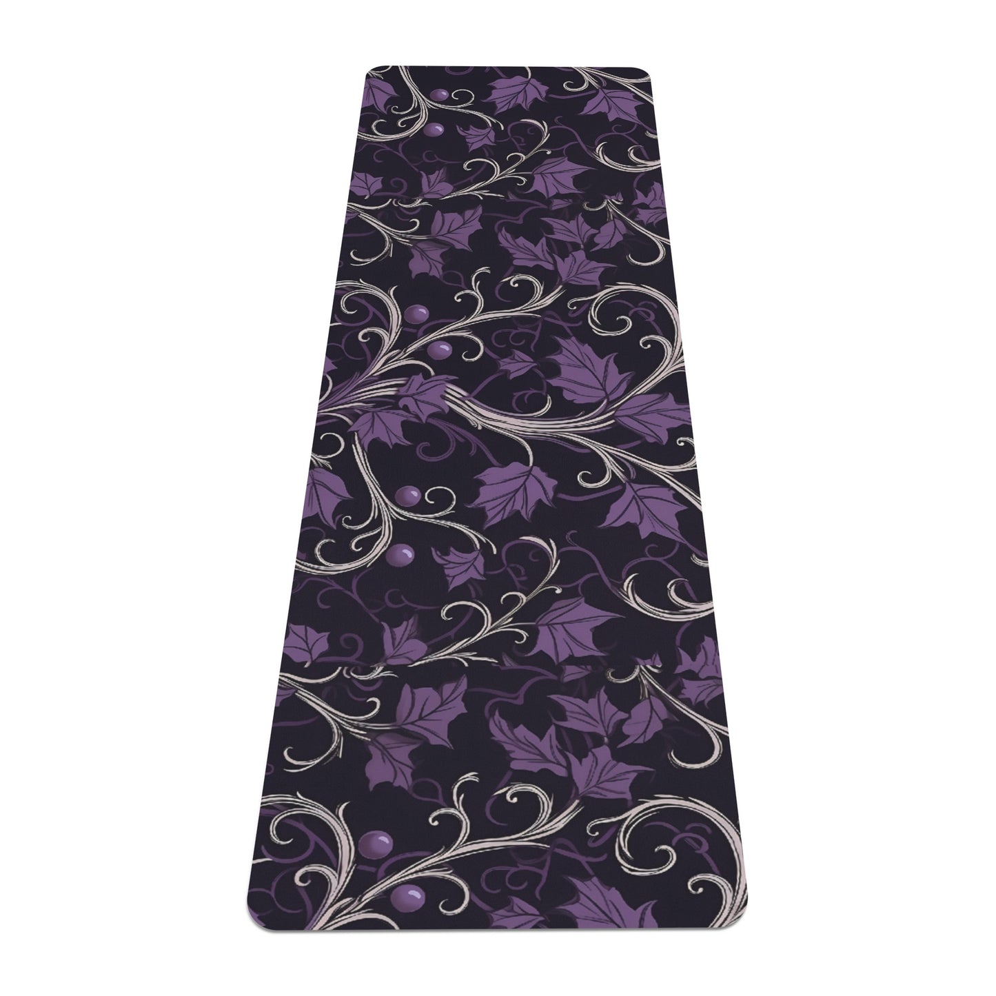 Purple Leaves And Branches Yoga Mat