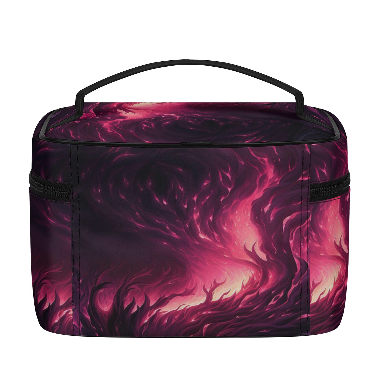 Midnight Pink Leather Cosmetic Bag