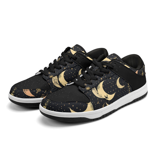 Crescent Moons Dunk Low Top Leather Sneakers