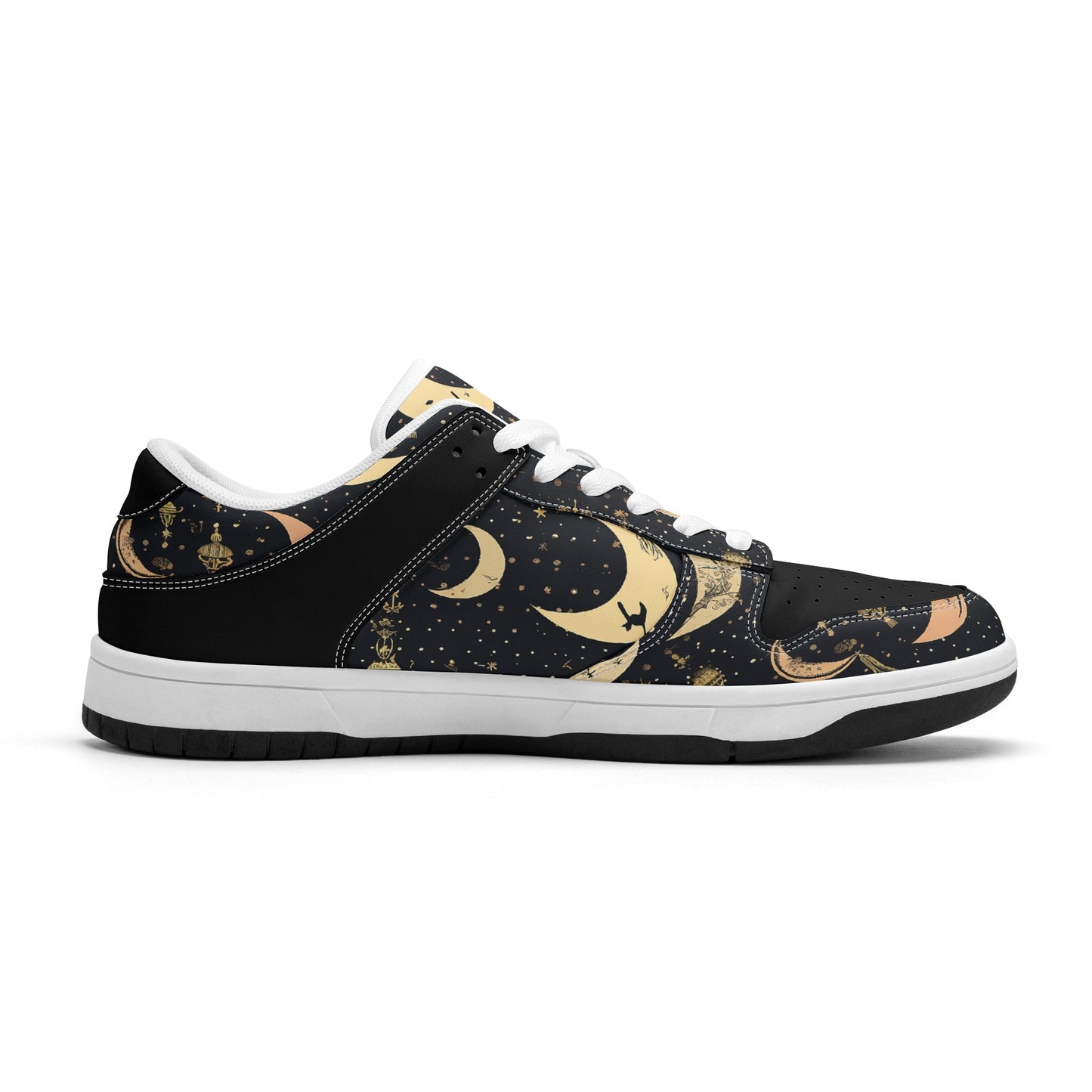 Crescent Moons Dunk Low Top Leather Sneakers