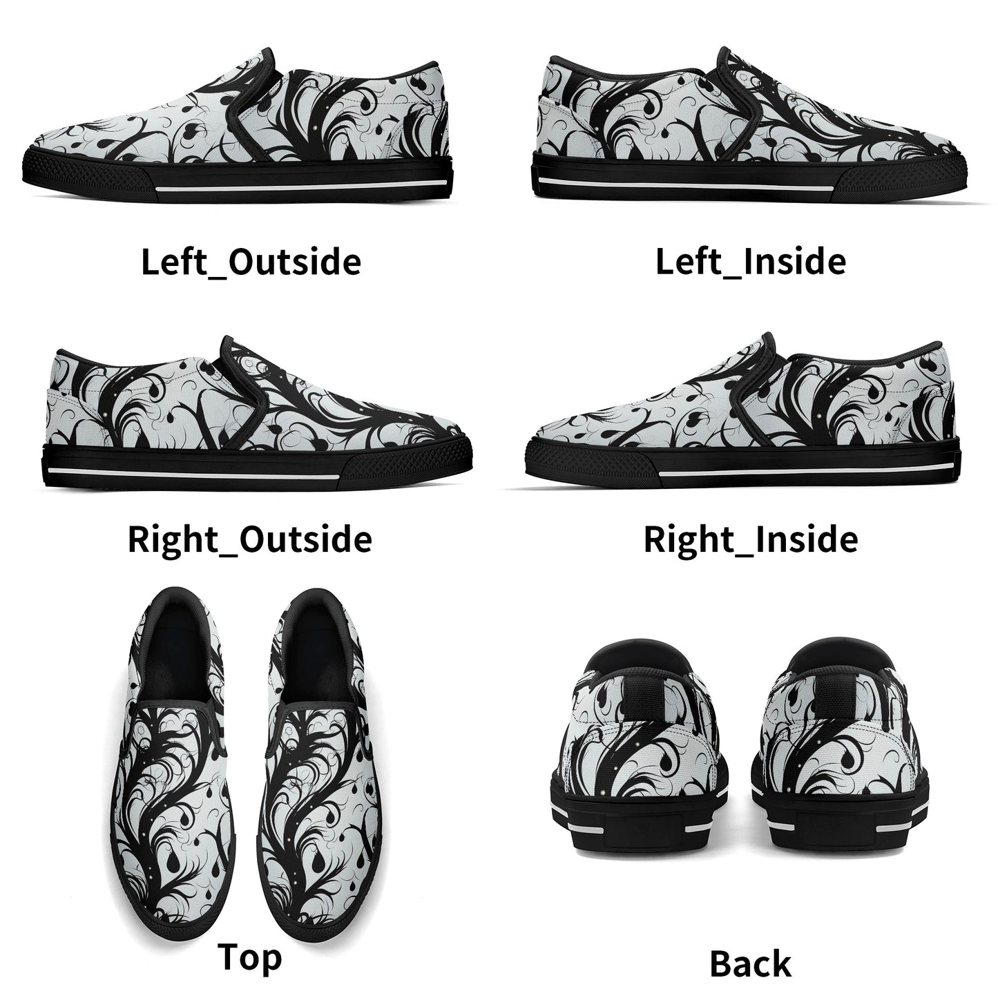 Goth Vines Of Darkness Slip On Shoes