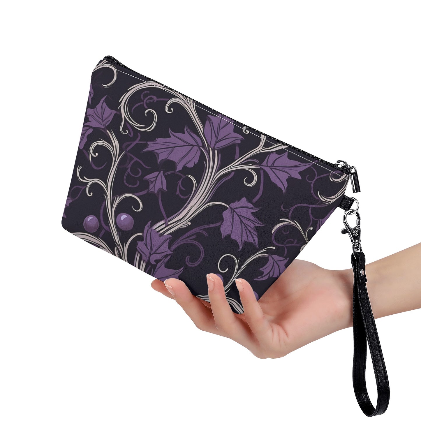 Gothic Purple Forest Zipper Make Up Bag