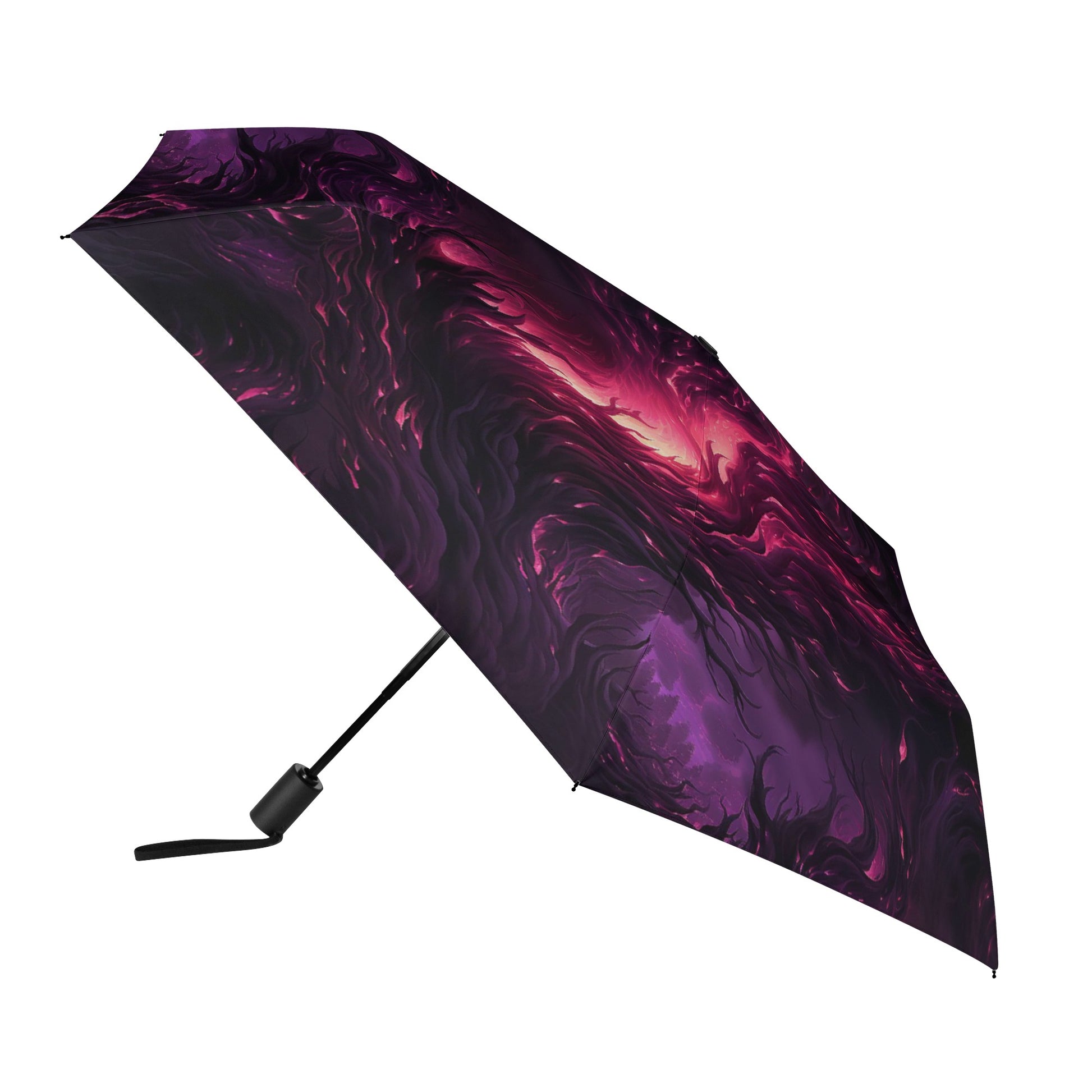 Midnight Pink Lightweight Auto Open & Close Umbrella