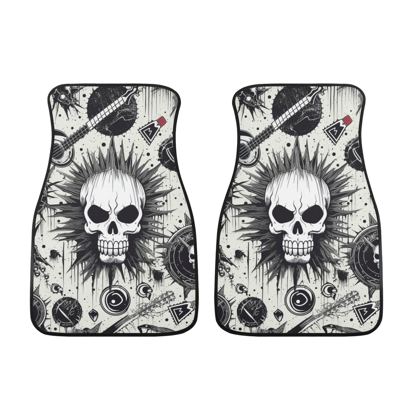 Punk Skull Car Floor Mats (Set of 4)