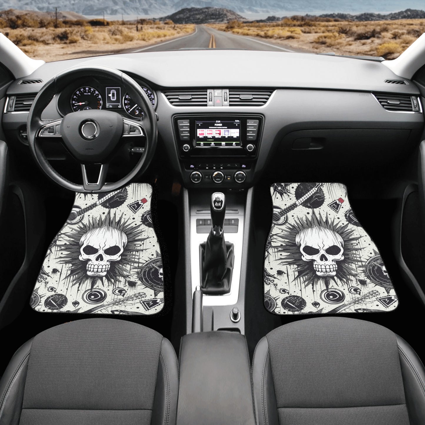 Punk Skull Car Floor Mats (Set of 4)