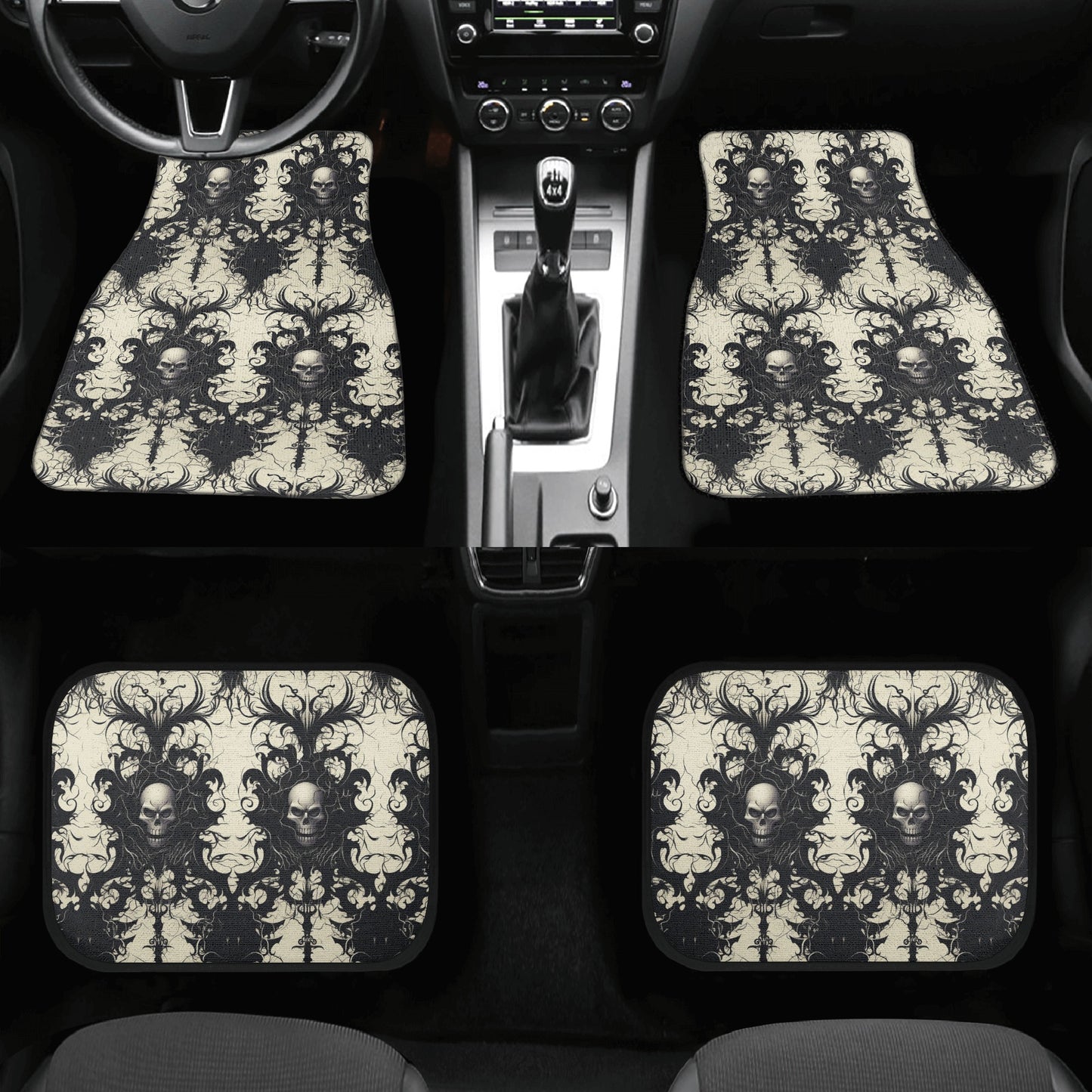 Gothic Skulls Car Floor Mats (Set of 4)