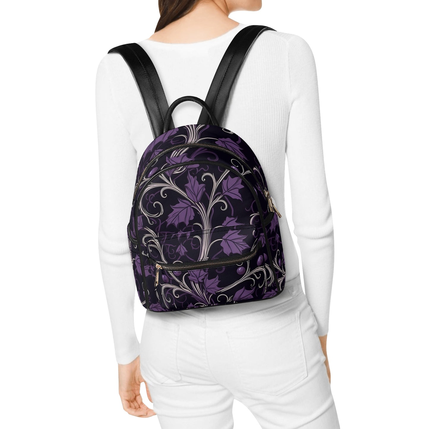 Gothic Purple Forest Casual Backpack