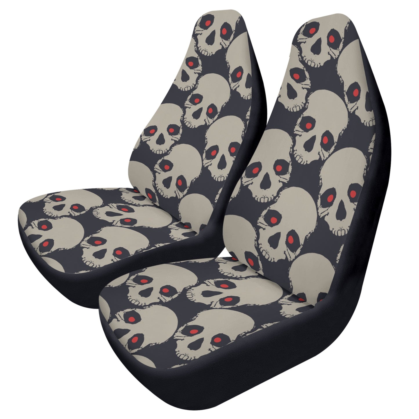 Red Eyed Skulls Front Car Seat Covers