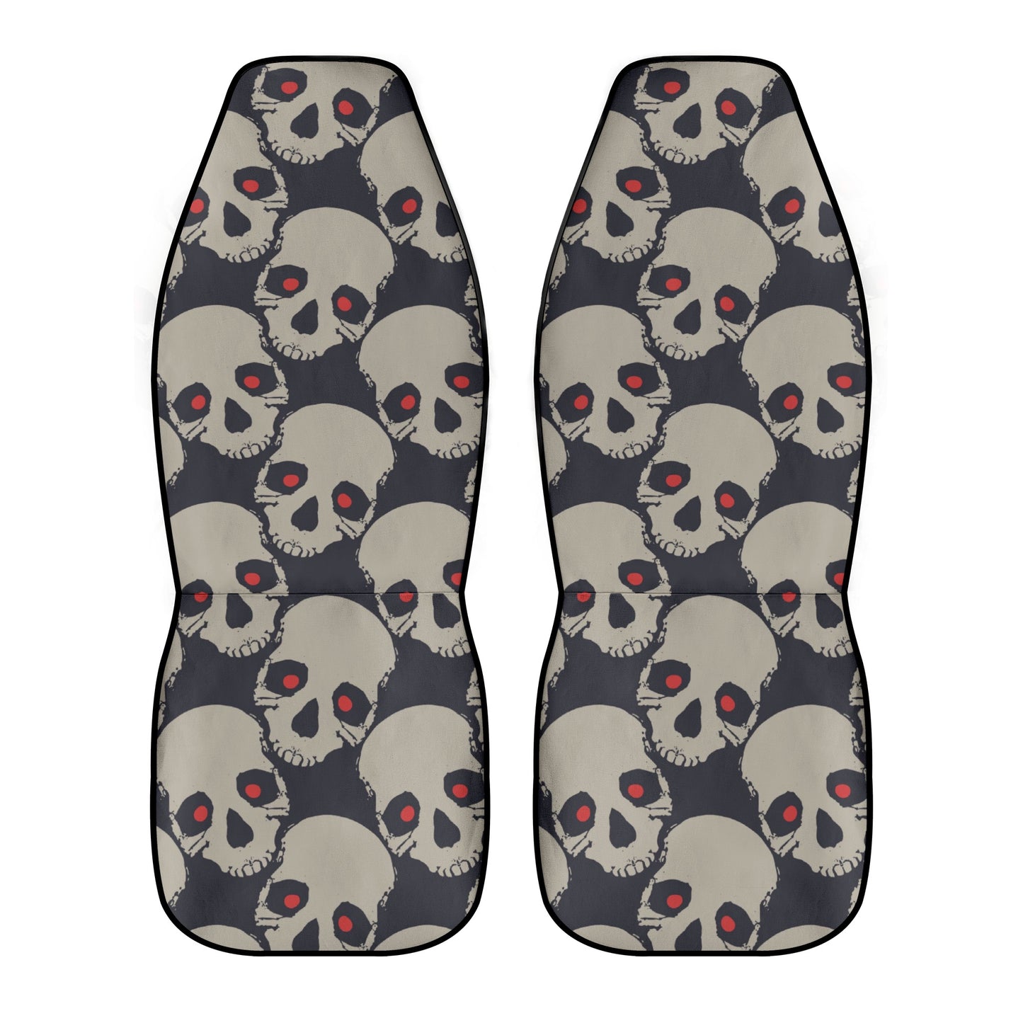 Red Eyed Skulls Front Car Seat Covers