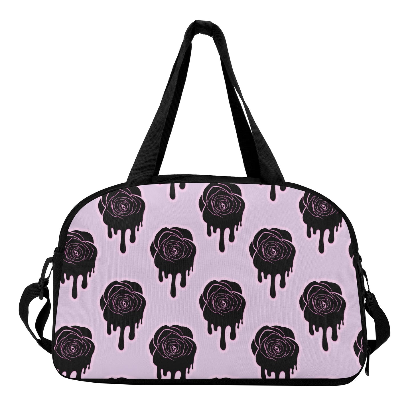 Dripping Black Roses Travel Luggage Bag