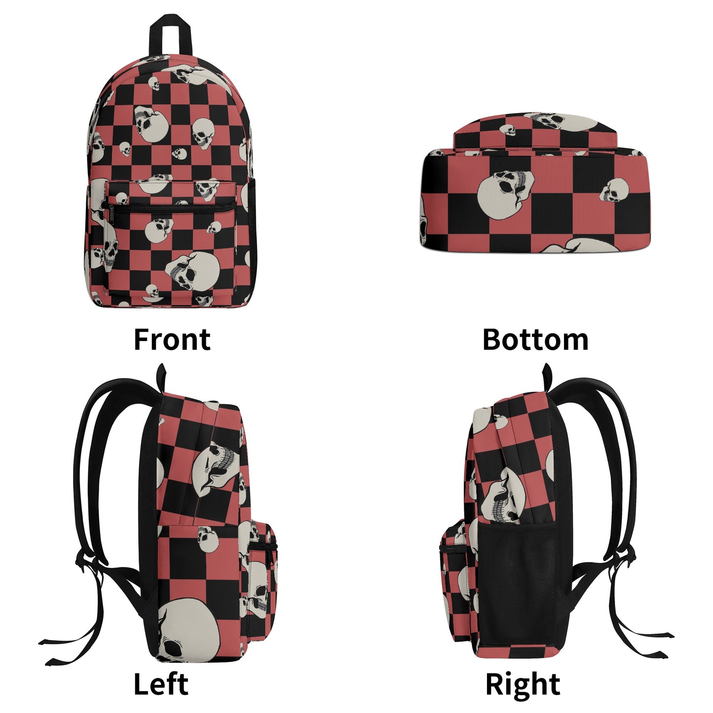 Skulls And Checkers Vintage Style Backpack