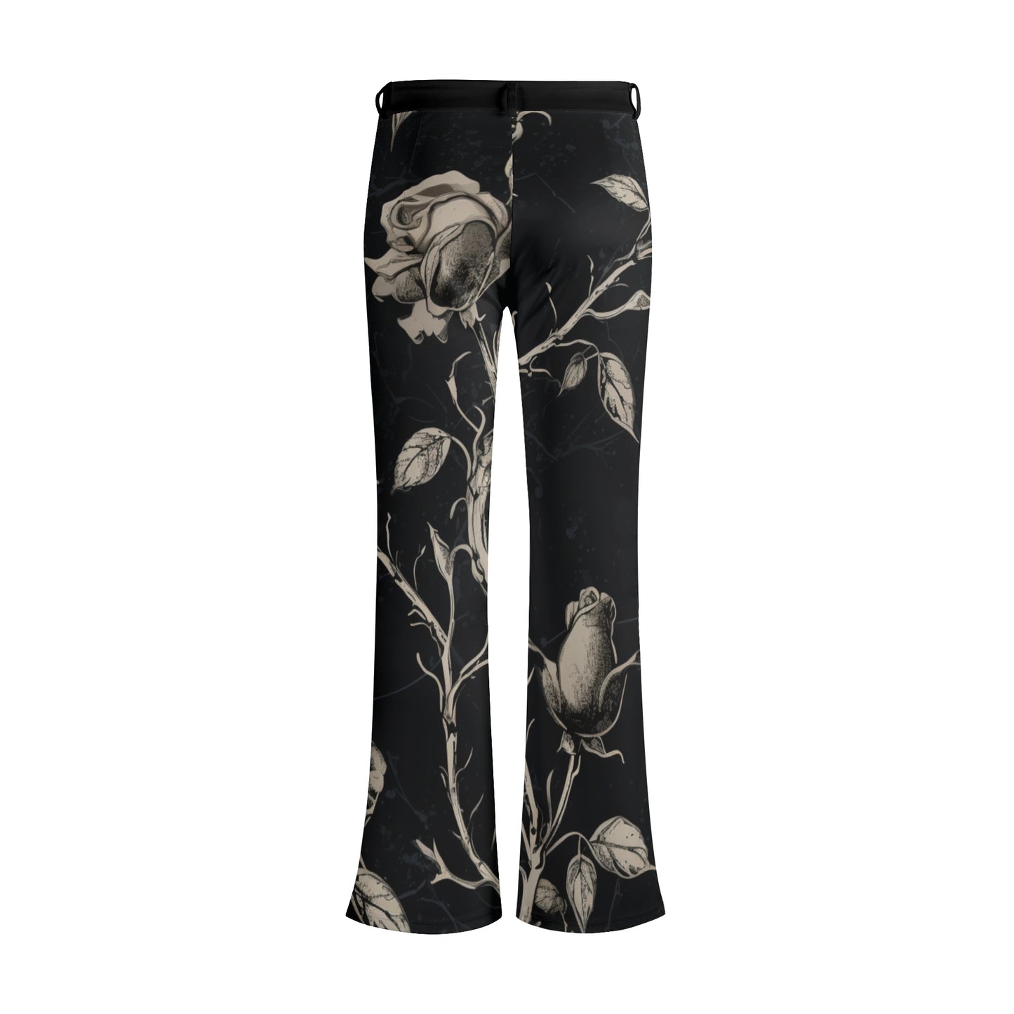 Decaying Gothic Rose Flare Pants