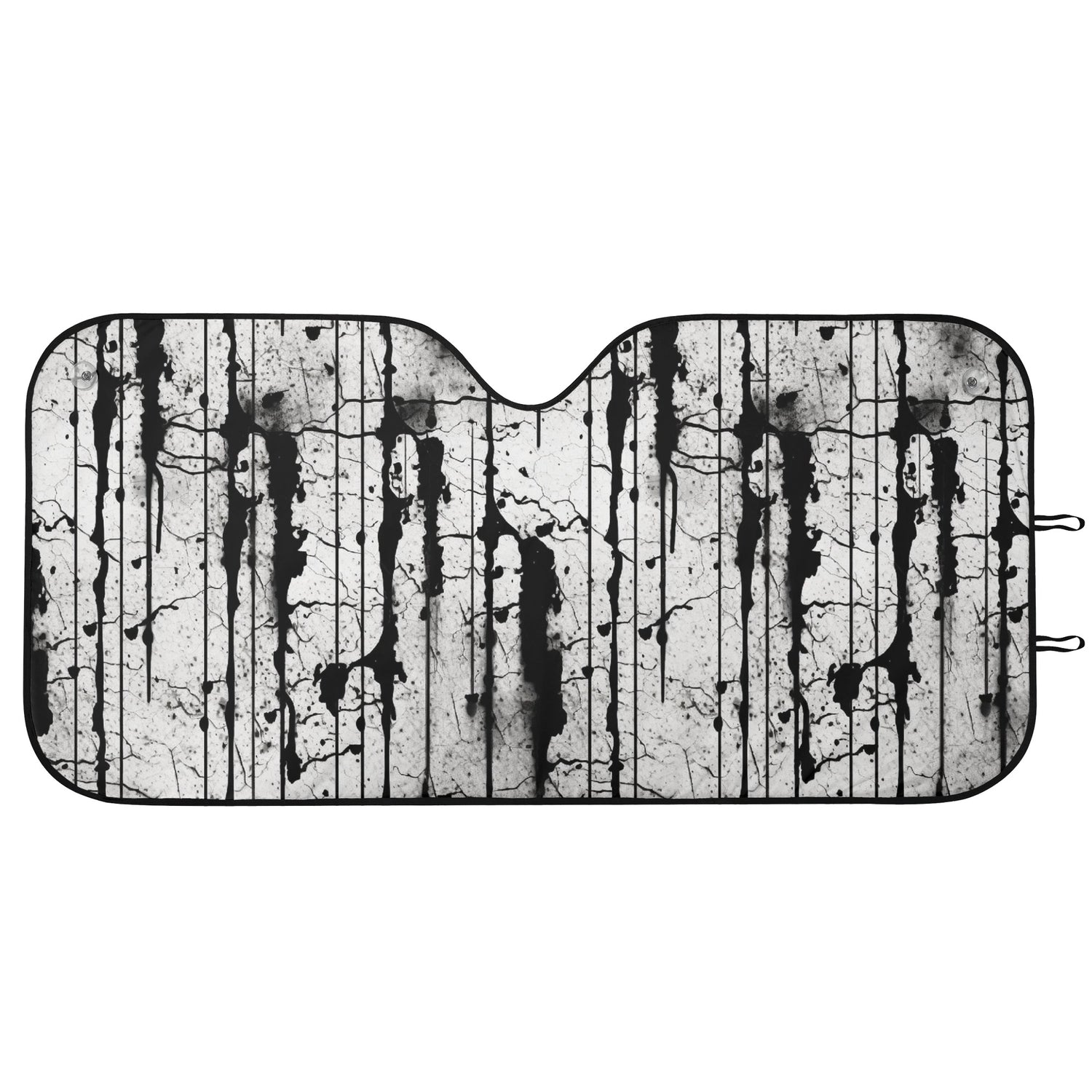 Dripping Black Design Car Sunshade