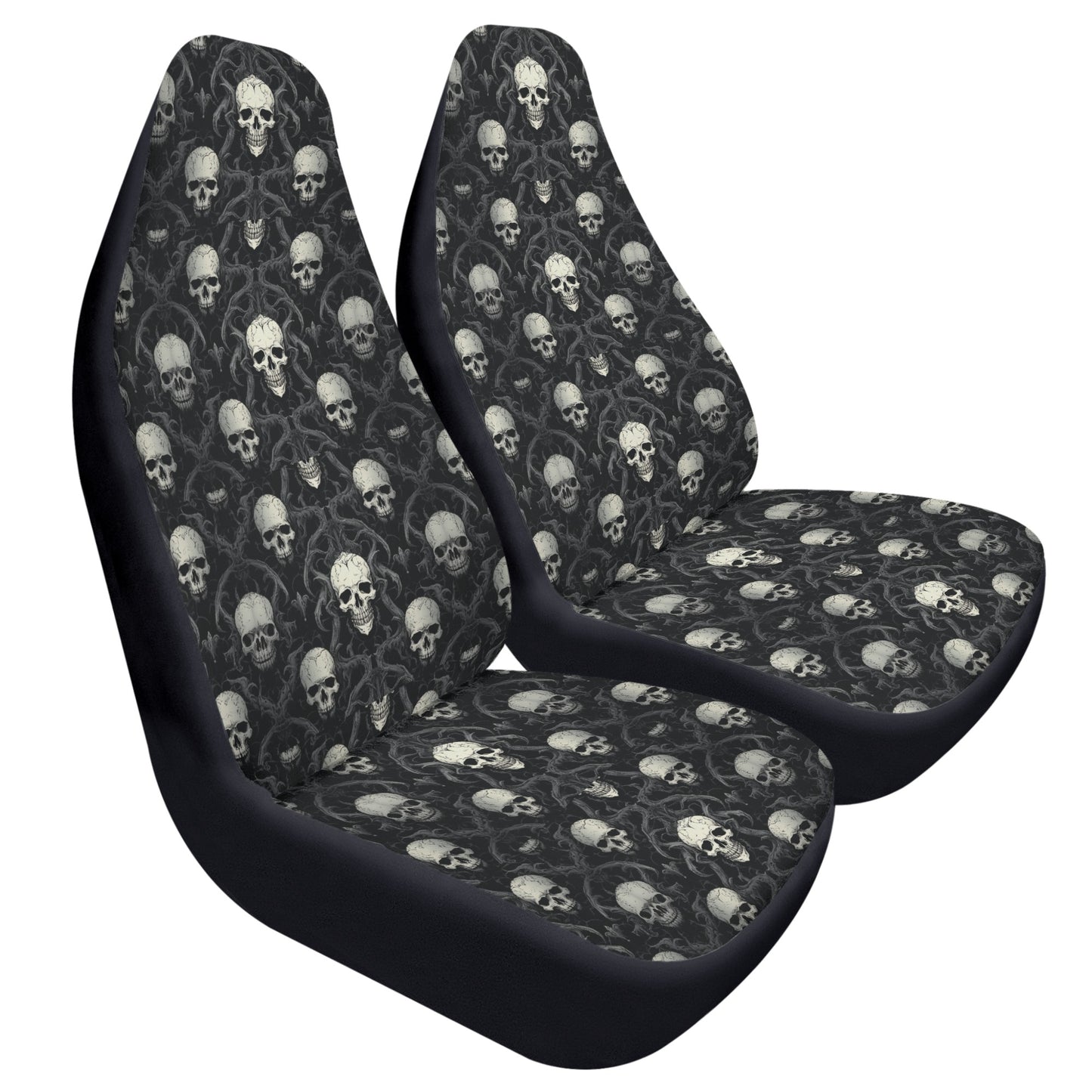 Gothic Skulls Front Car Seat Covers