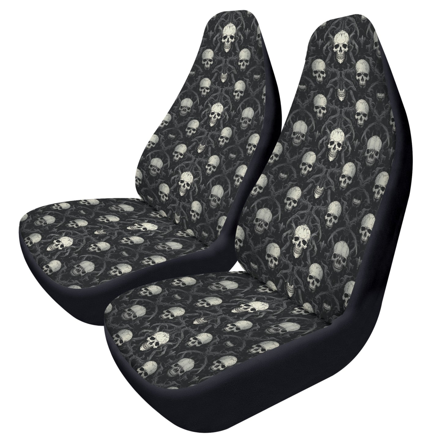 Gothic Skulls Front Car Seat Covers