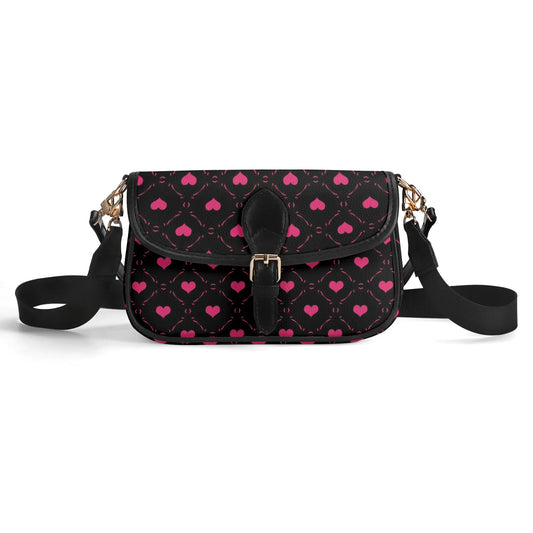 Little Pink Hearts Leather Chain Shoulder bags