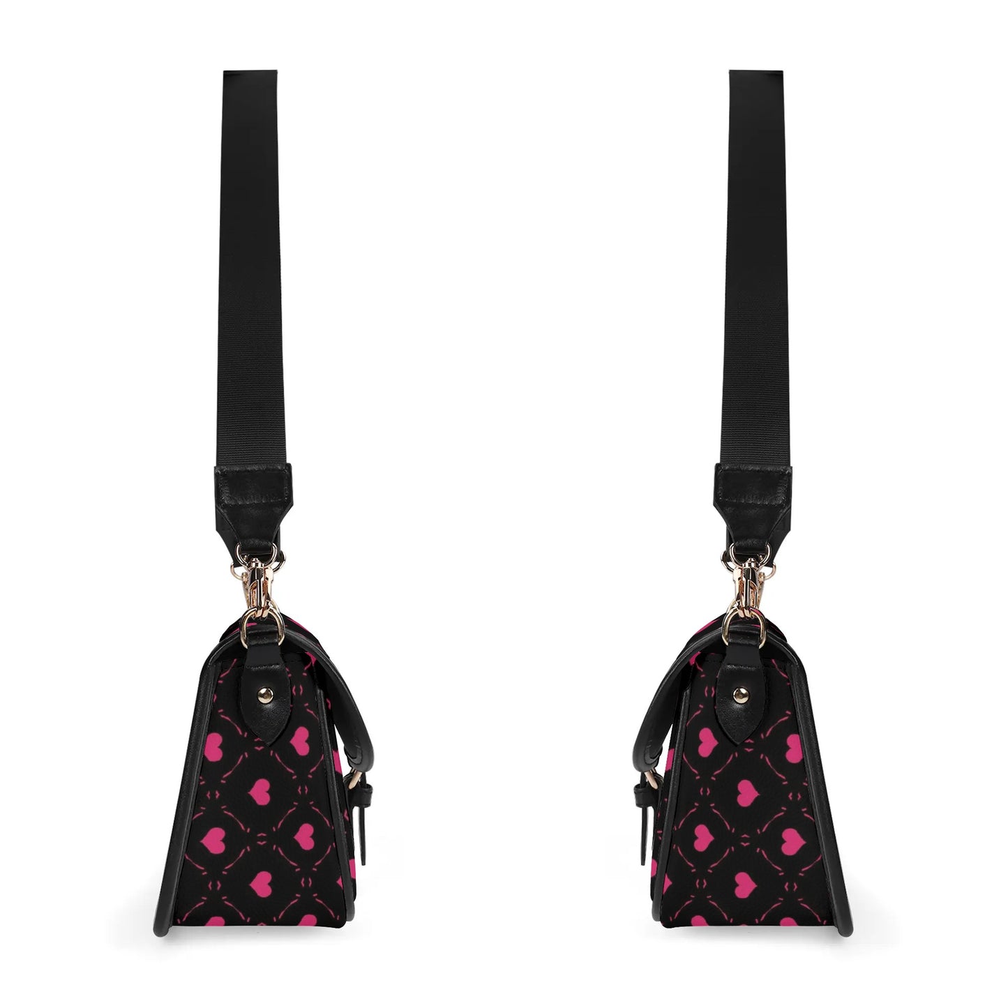 Little Pink Hearts Leather Chain Shoulder bags