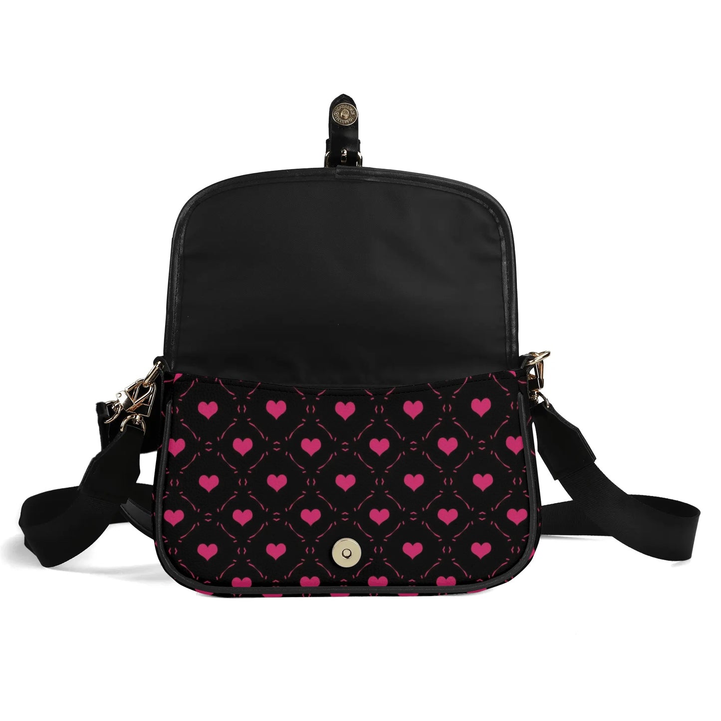 Little Pink Hearts Leather Chain Shoulder bags